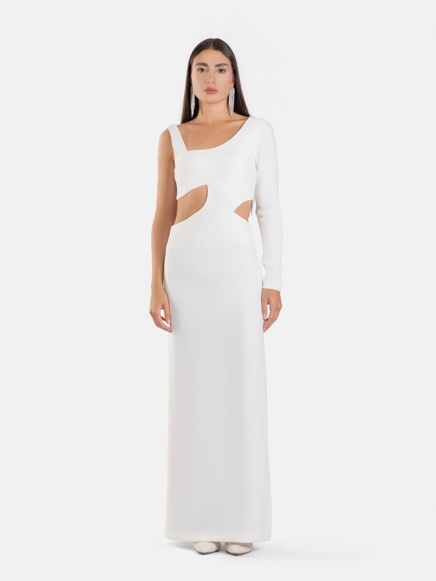 Asymmetrical Cut-Out Maxi Dress Mioj Asymmetrical Cut-Out Maxi Dress Mioj